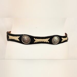 VINTAGE CIRCLE Y LEATHER BELT